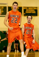 Don Campbell / H-P staff
Dowagiac's Jeff Cooper (22) and Dustin Shaffer (20) celebrate as they reduce Lakeshore's lead to two, during the final minutes of Friday night's game at Coloma High School.