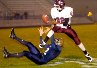 Don Campbell / H-P staff
Eau Claire's PJ. Patterson (22) is called for pass interference while defending against LMC's Matthew Foley (3) during the second quarter, Friday, September 22, 2006, at St. J