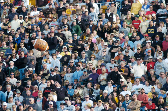 Don Campbell / H-P staff
Fans toss aroung an inflatable football during the first half of the WMU/CMU football game, Saturday, November 12, 2005, at Waldo Stadium in Kalamazoo.