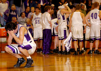 Don Campbell / H-P staff
Lawrence's Lee Cammire (30) reacts to the Tigers' 47-46 loss to St. Phillip Catholic Central during the Class D regional semi-final held Wednesday, March 14, 2007, at Watervli